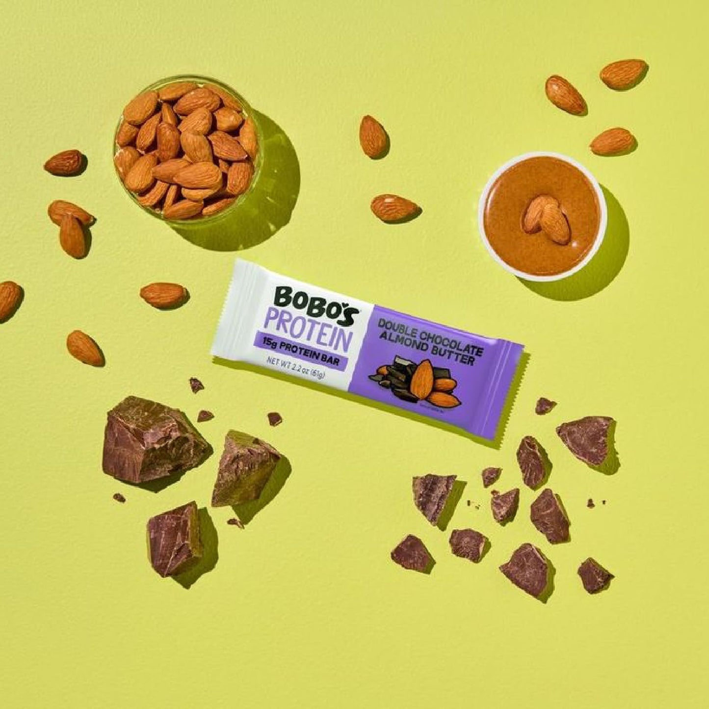 Bobo'S Double Chocolate Almond Butter Protein Bar 12 Pack