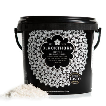 Blackthorn Scottish Gourmet Sea Salt Flakes - Natural and Unrefined, 50oz Resealable Tub
