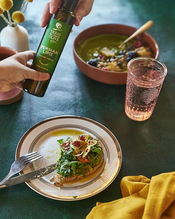 Persian Lime Balsamic Vinegar - Gourmet Barrel Aged Infused Balsamic Vinegar - Great For Dressing Dipping Glazing - No Artificia