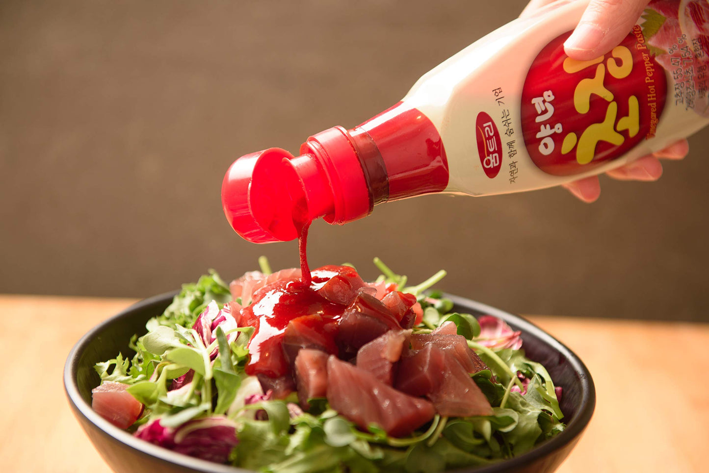 Woomtree Hot Red Chili Pepper Paste Sauce with Vinegar (Chogochujang), 12oz- Bottle | Korean Food | Asian Food |