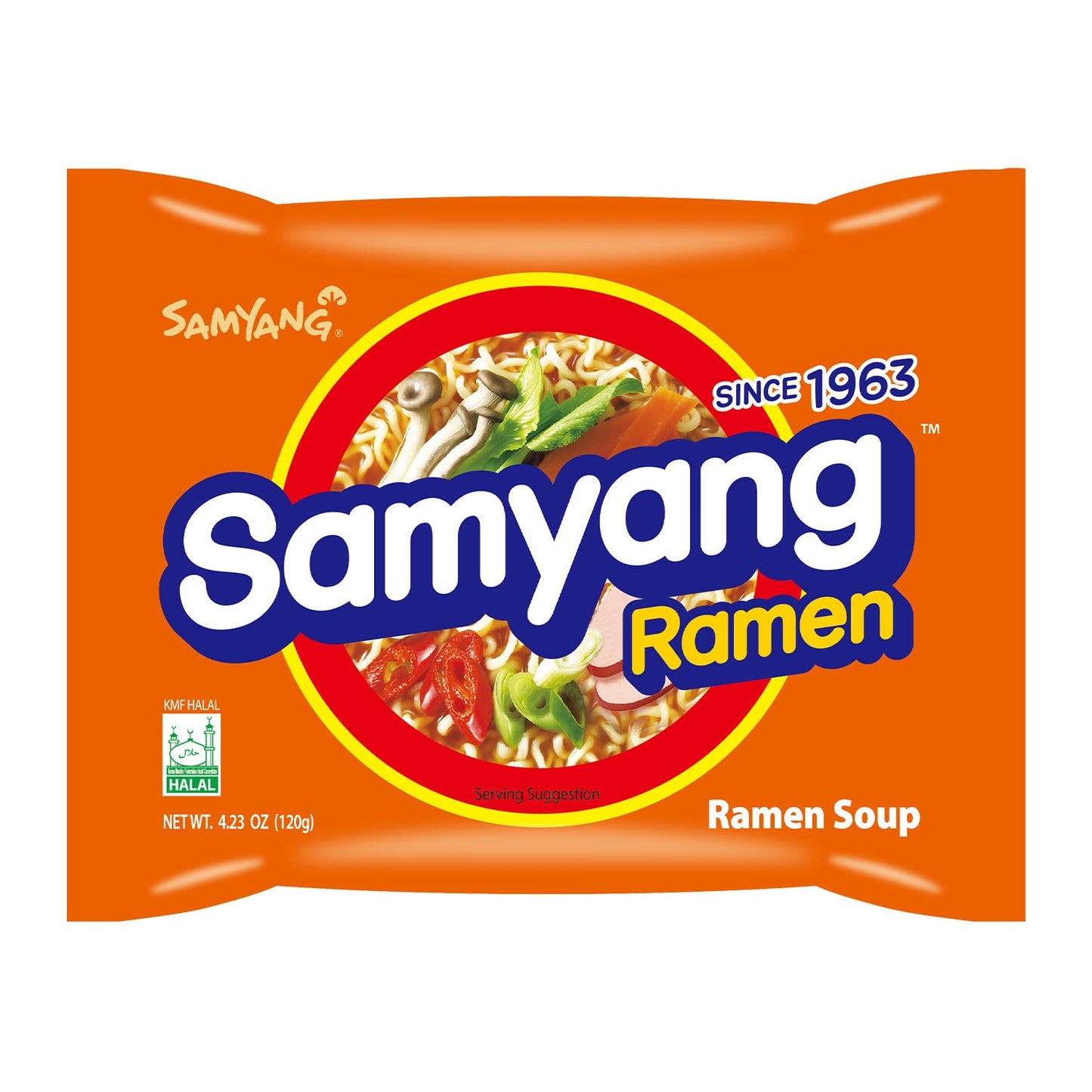 Samyang Ramen Korean Noodle Soup, 4.23 Oz (Pack Of 5)
