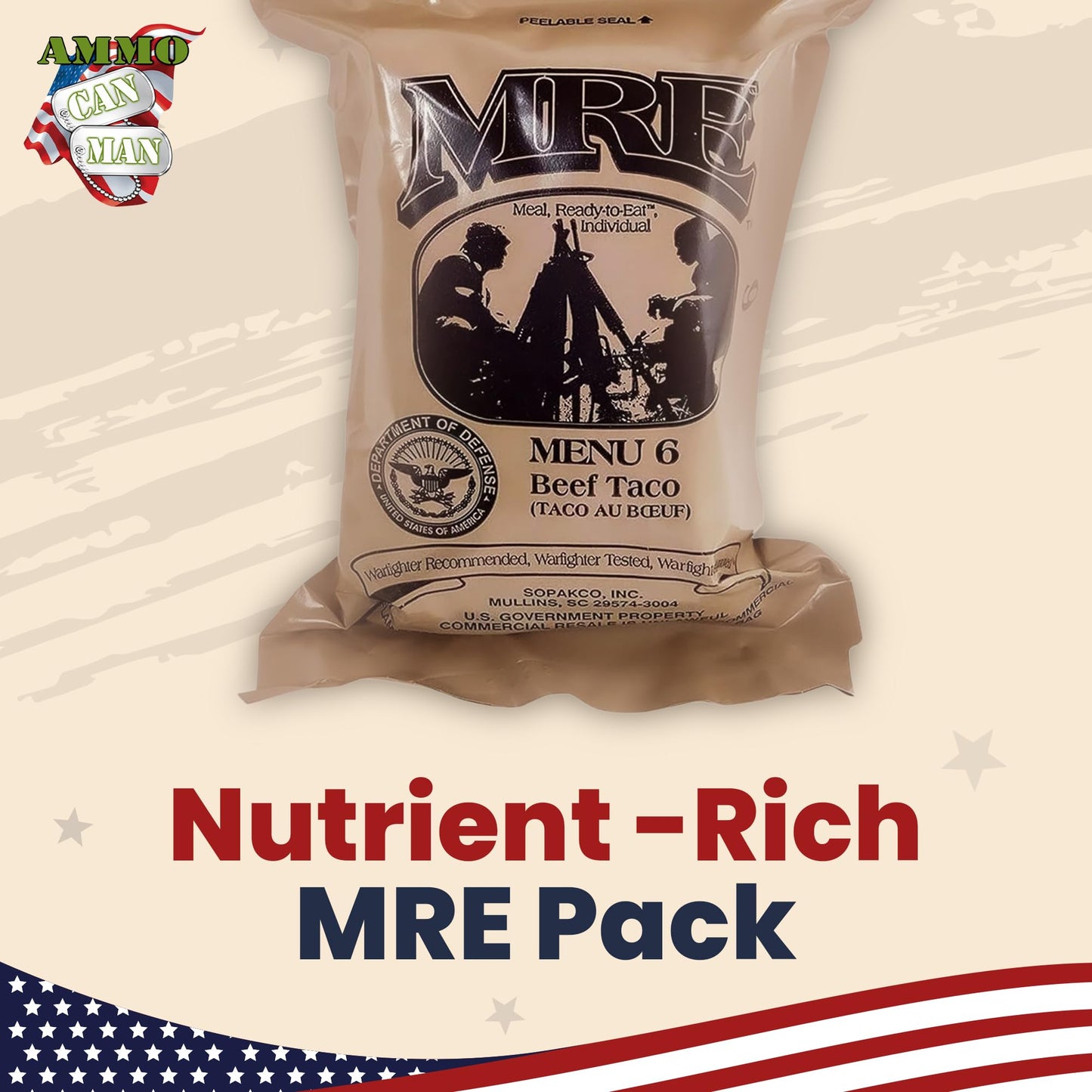 Ultimate 2018 Us Military Mre Complete Meal Inspection Date January 2018 Or Newer (Beef Taco)
