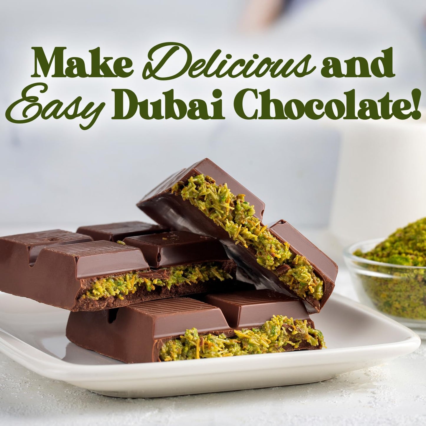 Kataifi Shredded Fillo Dough & Pistachio Butter Spread Bundle for Dubai Chocolate  Authentic Turkish Dried Chopped Kataifi Pastry (1.1 lbs) and Sweet Pistachio Nut Cream (8 Oz)  Ideal for Kunafa  Baklava  and Gourmet Desserts