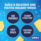 Do-It-Yourself Chanukah House Cookie Decorating Kit By Manischewitz, Easy Build Tray Included, Nut Free, Fun Hanukkah Activity F
