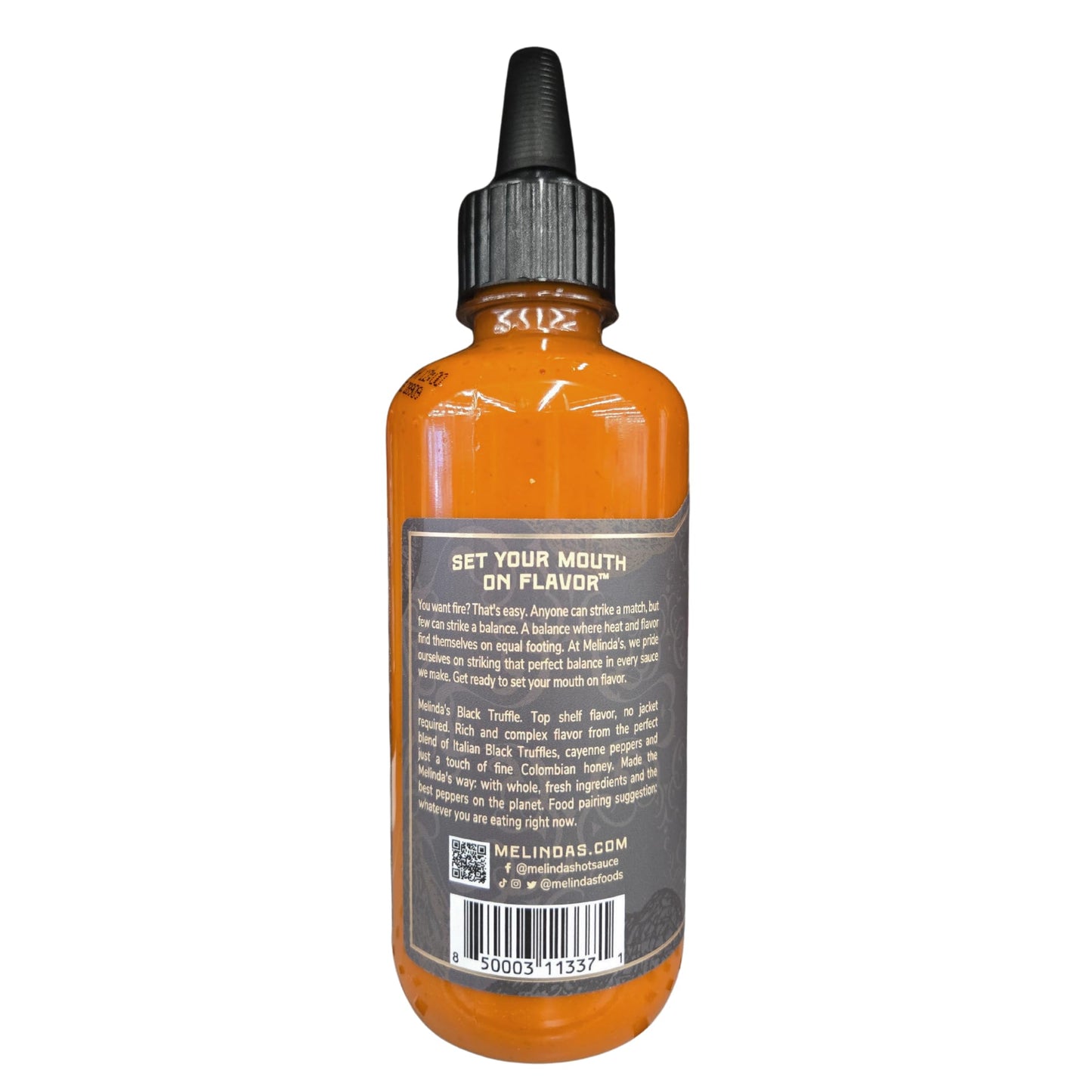 Black Truffle Hot Sauce, 12 Fl. Oz., 3 Pack With Bonus Dish Scrubber By Rh940