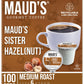 Mauds Sweet Hazelnut Flavored Coffee Pods  100 ct | Sister Hazelnut Flavor | 100% Arabica Medium Roast Coffee | Solar Energy Produced Recyclable Pods Compatible with Keurig K Cups Maker