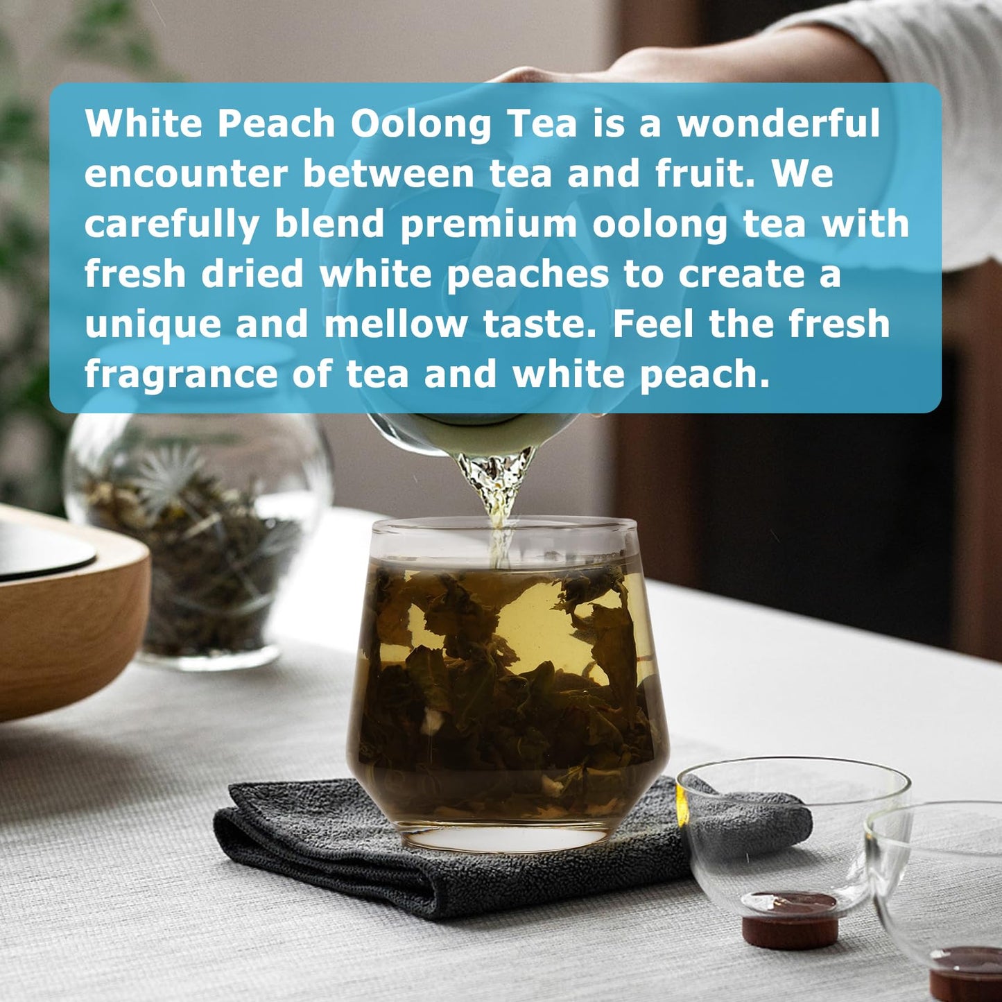 HANFANGLING White Peach Oolong Tea & Strawberry Black Tea, Natural Loose Leaf Tea, Perfect Gift for Tea Lovers