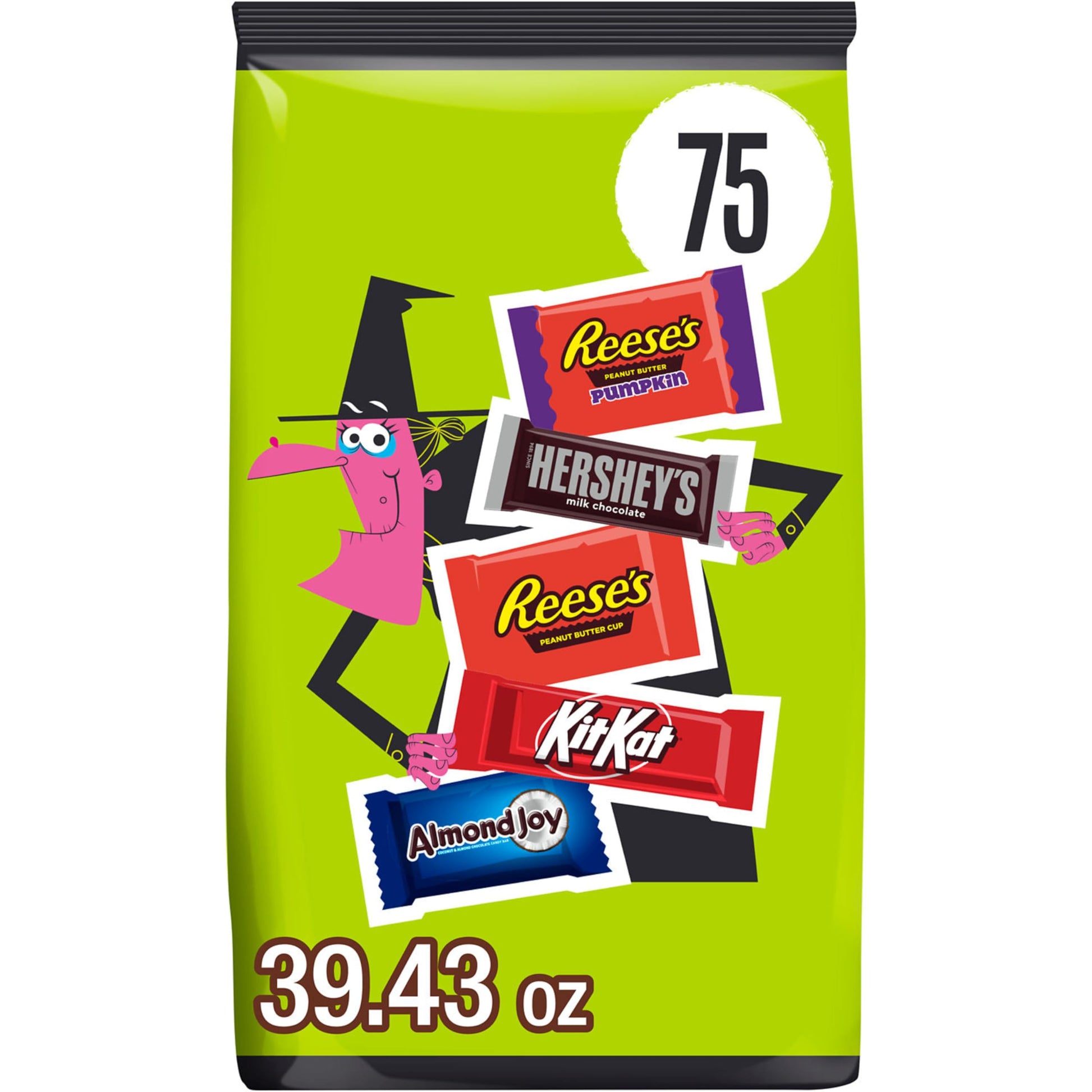 Hershey Assorted Flavored Snack Size  Halloween Candy Bulk Bag  39.43 oz (75 Pieces)