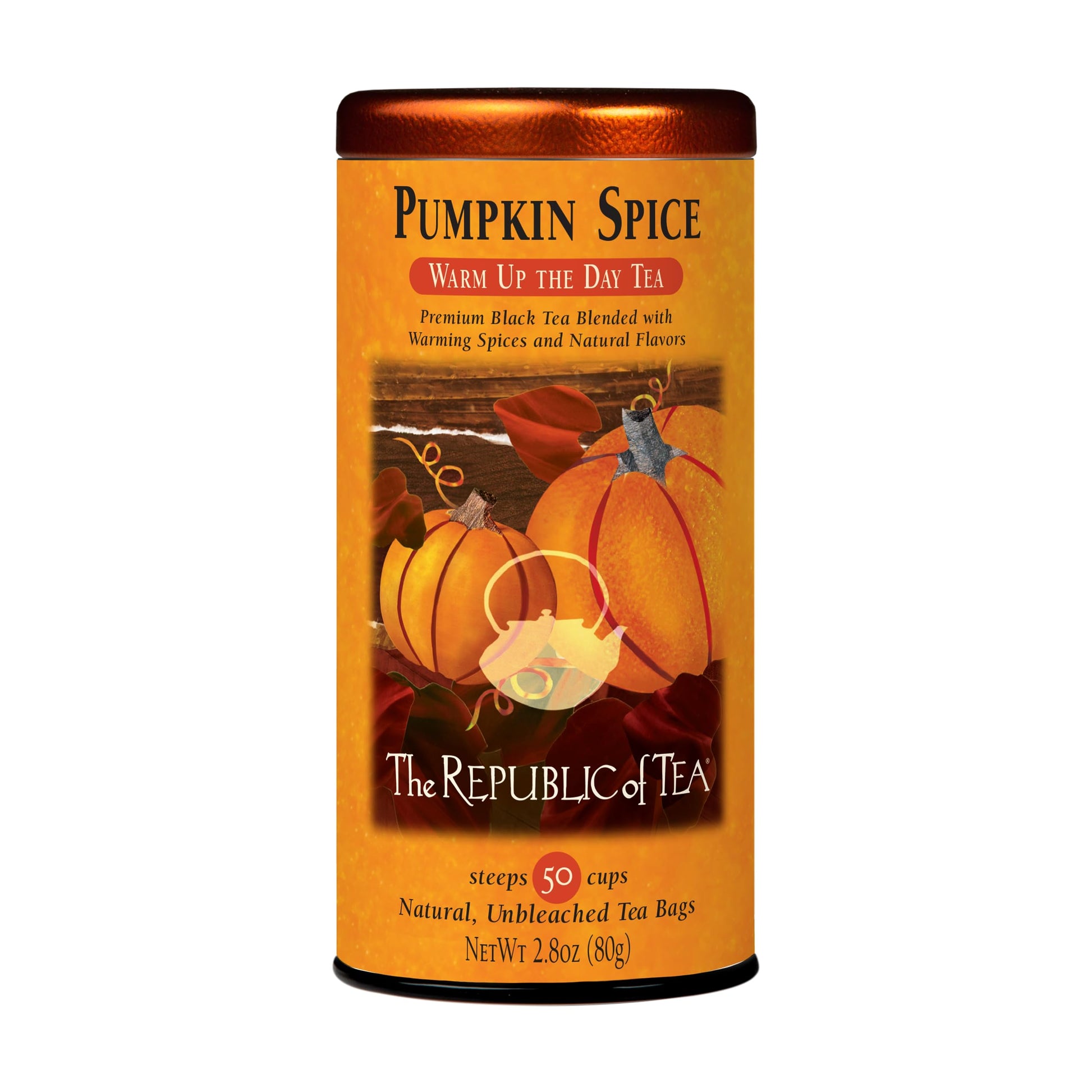 The Republic Of Tea - Pumpkin Spice Black Tea, 50 Tea Bags