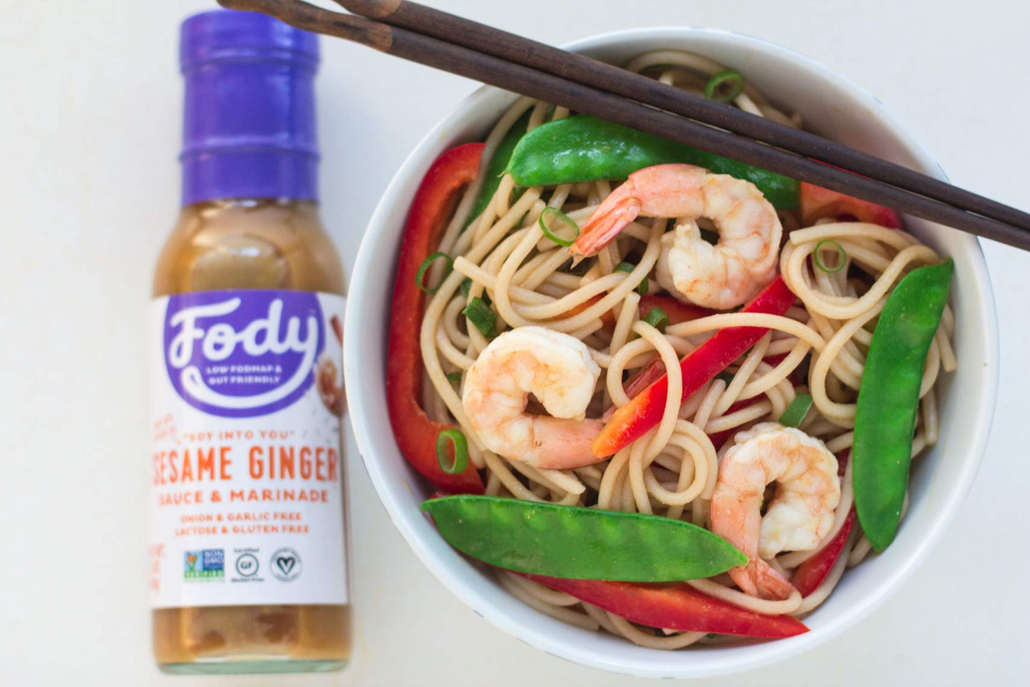 Fody Foods Vegan Sesame Ginger Sauce Marinade, Avocado Oil, Low Fodmap Certified, No Msg, Gut & Ibs & Keto Friendly, 8.5 Ounce
