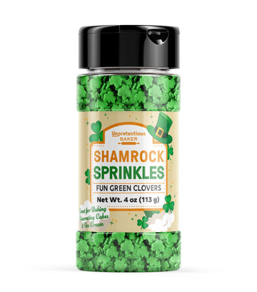 Unpretentious Shamrock Sprinkles, 4 oz, Vibrant & Colorful, St. Patrick's Day, Dessert Decoration