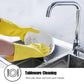 Rubber Gloves Dishwashing 2 Pairs For Kitchen,Cleaning Gloves For Household Reuseable.(Small,Yellow)