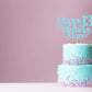 EDSG Personalized Birthday Cake Topper - Custom Name & Age Decoration, Multicolor Glitter, Baby Pink