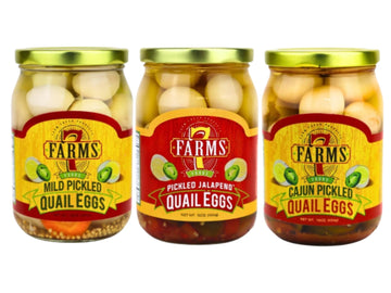 7 Farms Pickled Quail Egg Variety Pack - 1 Pound (Pack of 3)