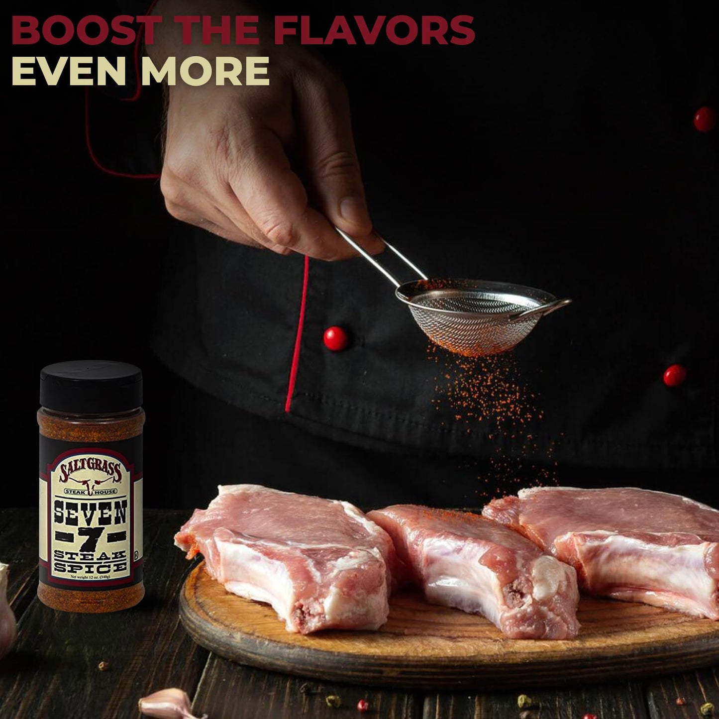 Saltgrass Seven -7- Steak Spice, 12 Ounces