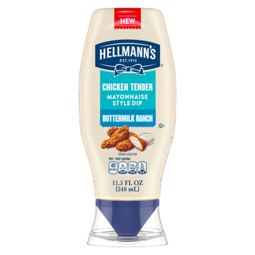 Hellmann's Buttermilk Ranch Chicken Tender Mayonnaise Style Dip Buttermilk Ranch Delicious Flavor No Artificial Flavors 11.5 Fl 