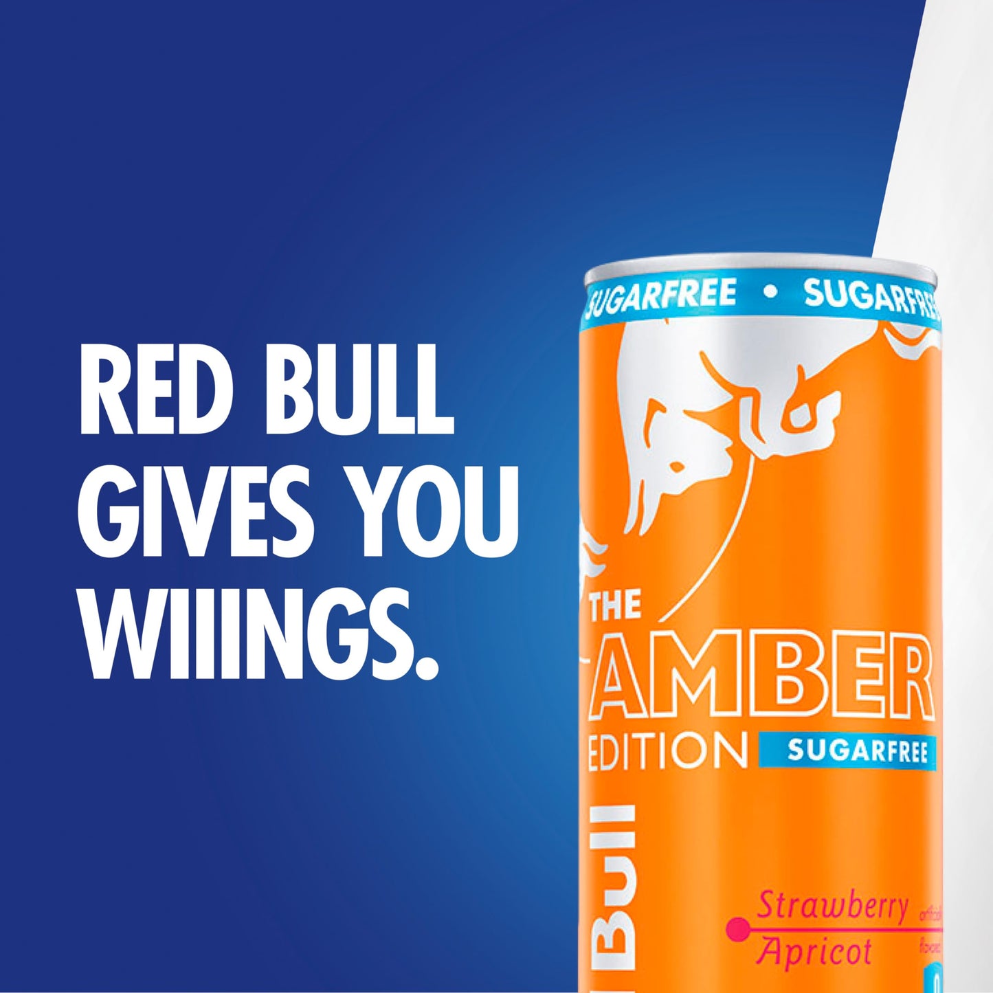Red Bull Amber Edition Sugar Free Energy Drink, Strawberry Apricot, 8.4 Fl Oz, Pack of 24 Cans, Model RB243204