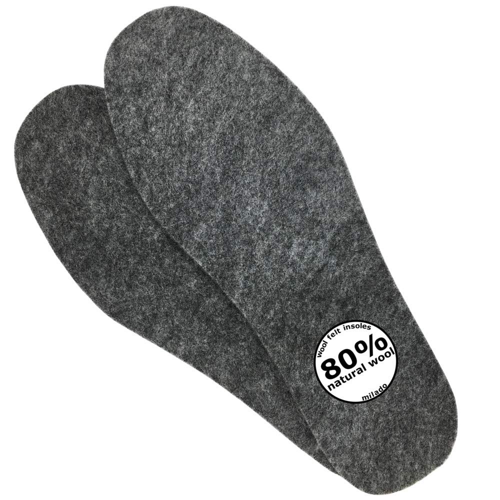 Wool Felt Warm Insoles,Soft Insert Insoles For Boots And Shoes,Wool Insoles For Men Women (Men'S 9/Women'S 10)