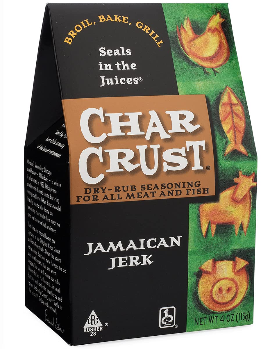 Char Crust Dry-Rub Seasonings Jamaican Jerk | All-in-one seasonings | Perfect for Chicken  Shrimp  Salmon  Pork | Signature Crust that Seals in the Juices  4 Ounce (Pack of 6)