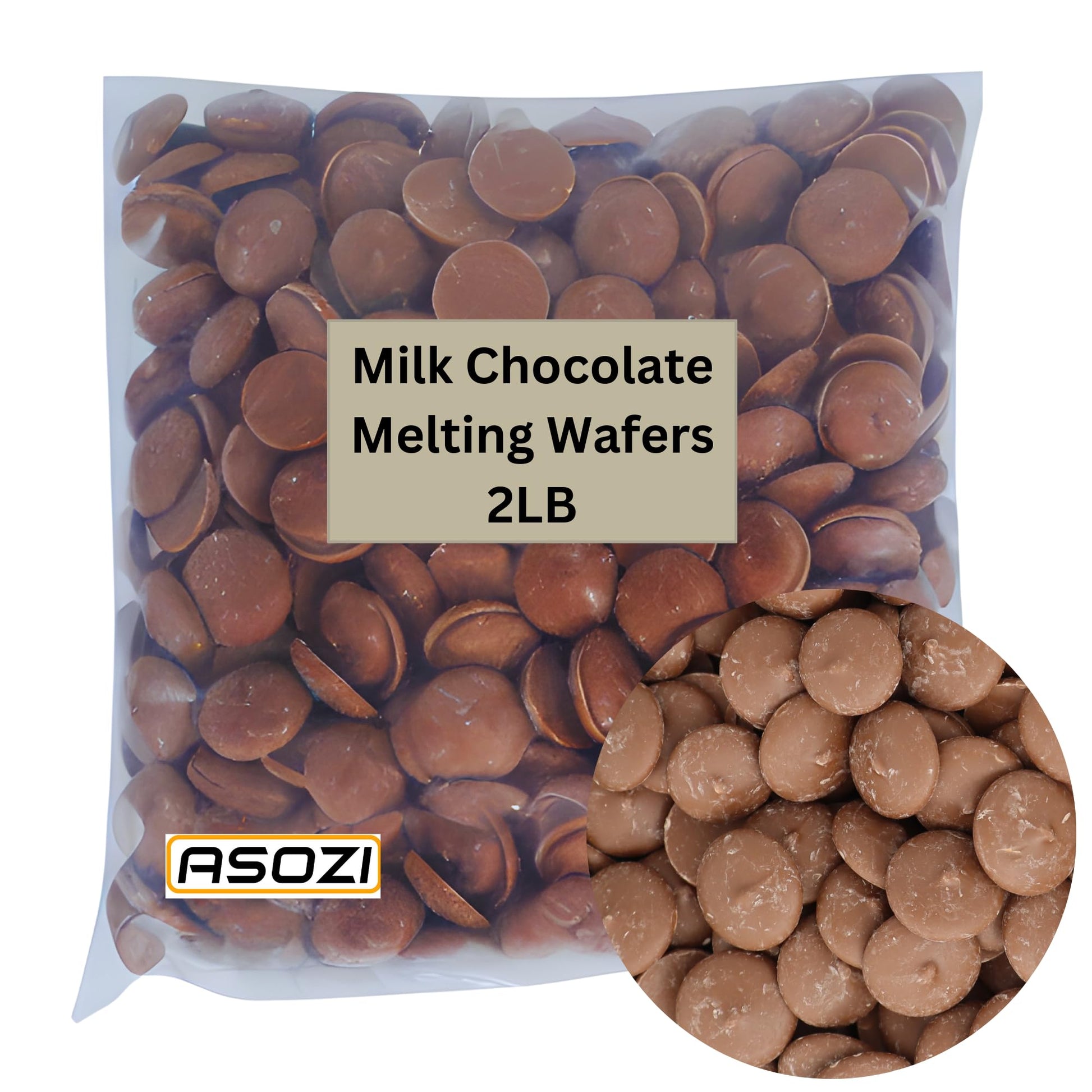 Milk Chocolate Merckens Melting Wafers 2LB - Smooth and Creamy, Perfect for Dipping, Baking, Candy Making, and Decorating Desser