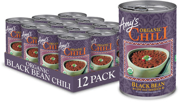 Amy'S Organic Chili, Vegan Medium Black Bean Chili, Gluten Free, Low Fat, Gluten Free, 14.7 Oz (12 Pack)