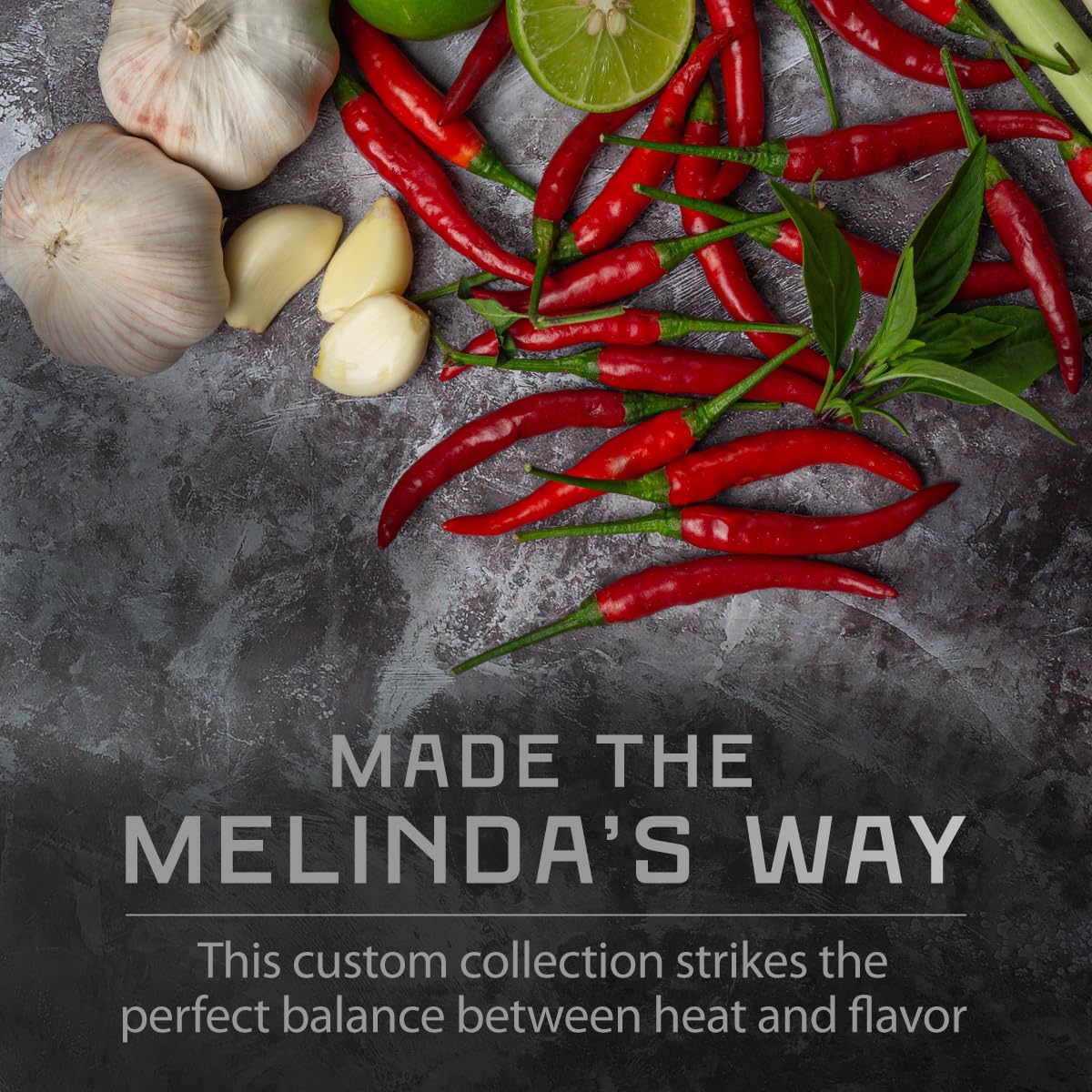 Melindas Craft Pepper Sauce Gift Set - Black Truffle, Thai Chili, Garlic, Habanero, Ghost Pepper, Spicy Polynesian - 12 oz, 6 Pack