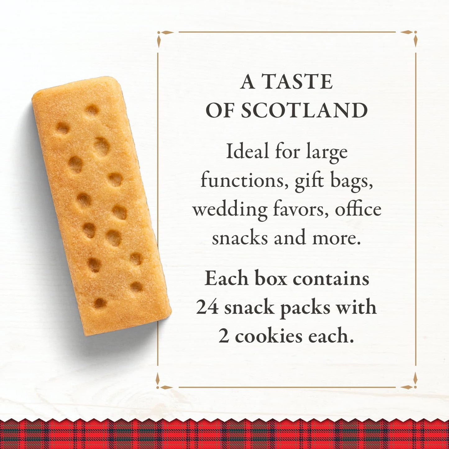 Walkers All-Butter Shortbread Fingers - 2-Count Snack Packs (Pack of 24) - Authentic Shortbread Cookies from Scotland