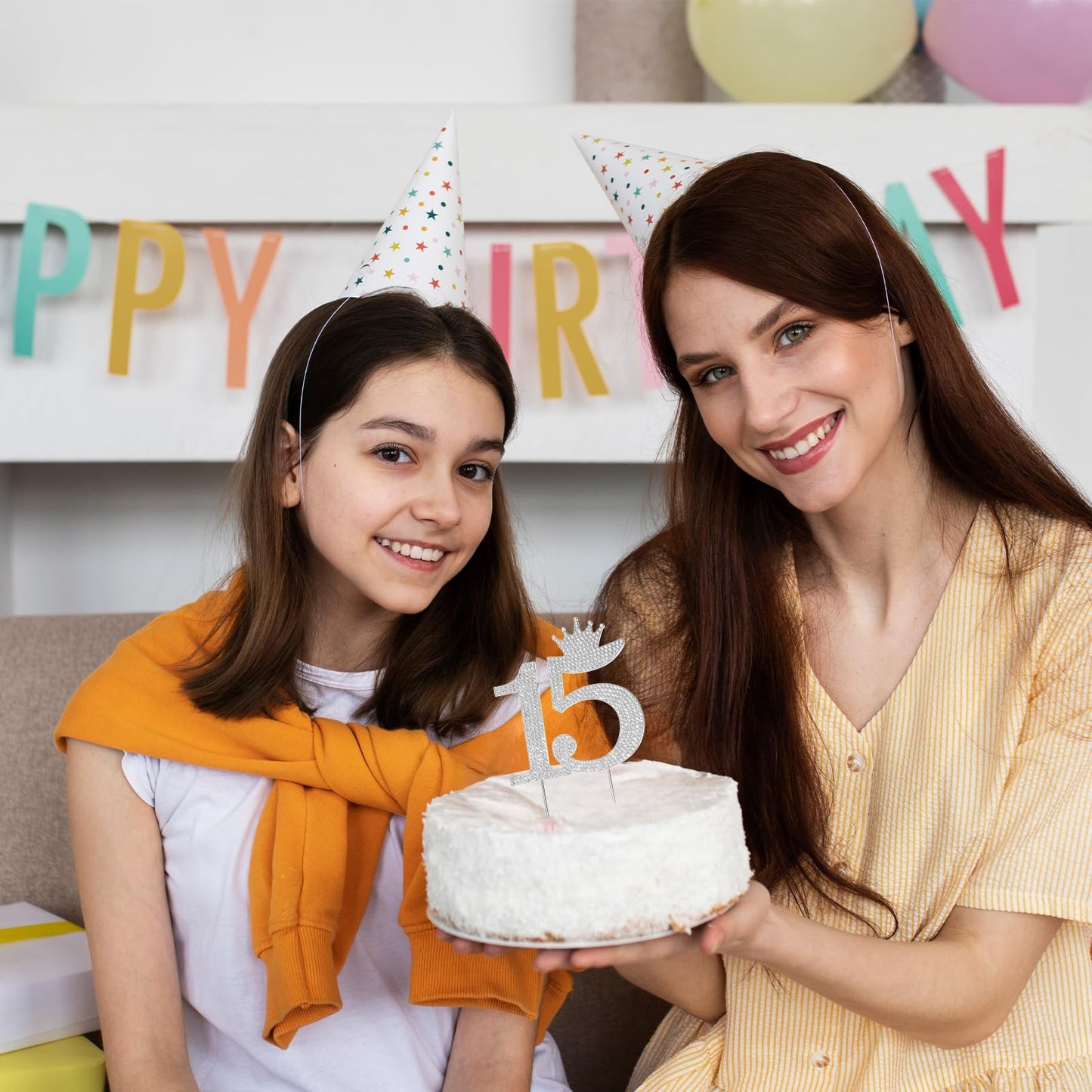 15 Cake Topper, Alloy Number 15 Birthday Cake Topper Crystal Happy 15Th Birthday Cake Topper Rhinestones 15 Princess Crown Cake