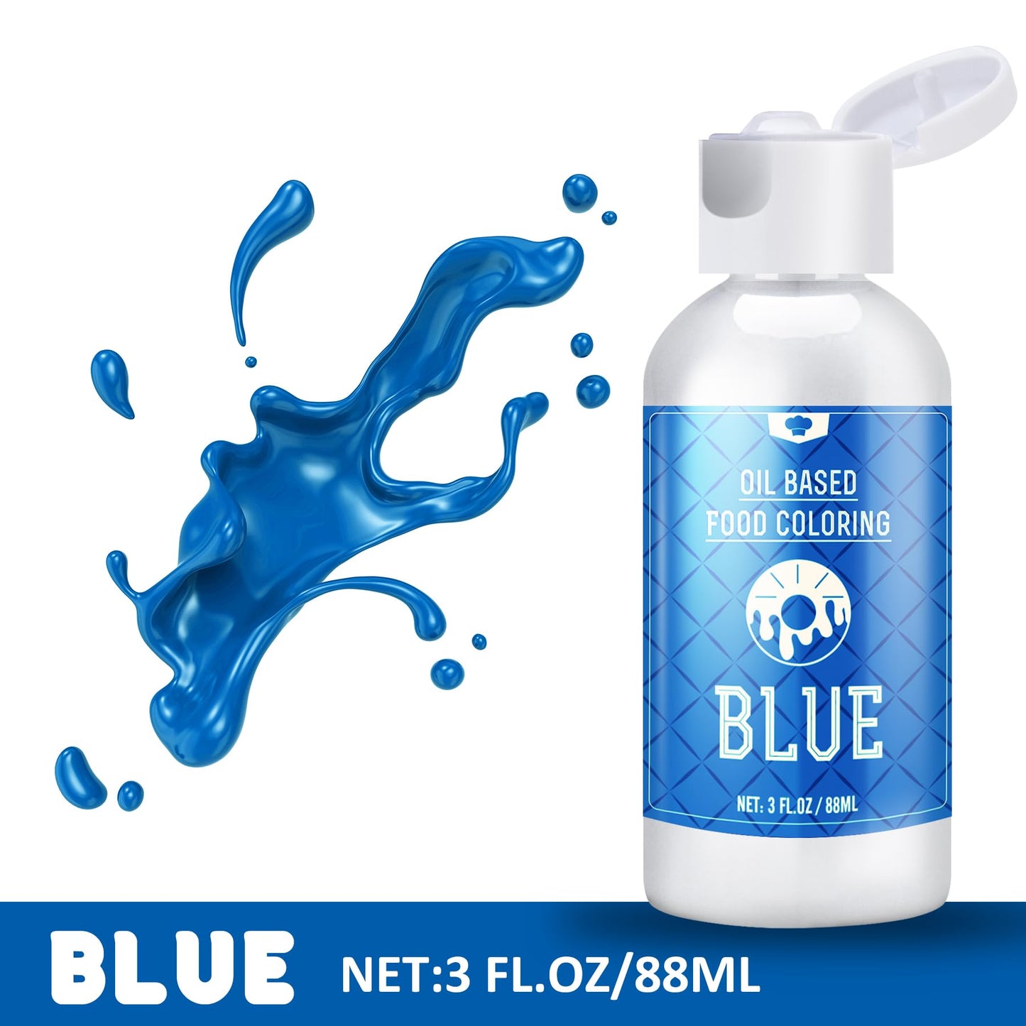 Vividye Oil Based Food Coloring for Chocolate, 88ml, Tasteless Liquid Dye for Baking, Candy Melts, Fondant - Blue