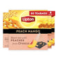 Lipton Black Tea Peach Mango, Flavored Pyramid Tea Bags, 80 Bags (20ct - Pack of 4)