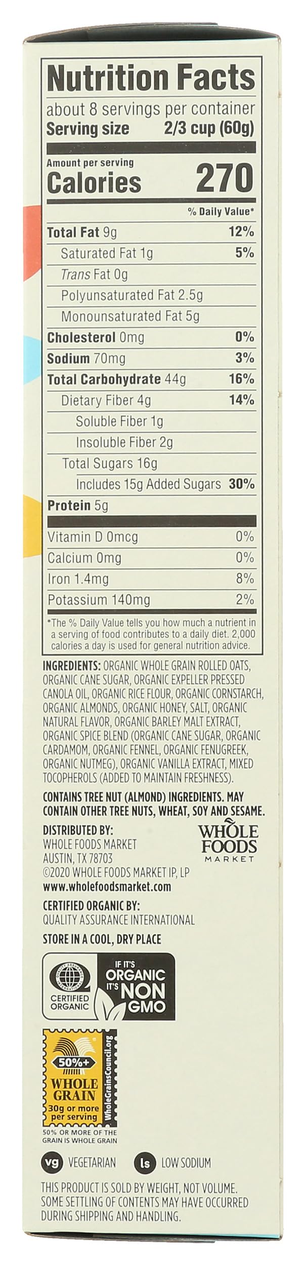 365 by Whole Foods Market, Organic French Vanilla Almond Granola, 17 Ounce