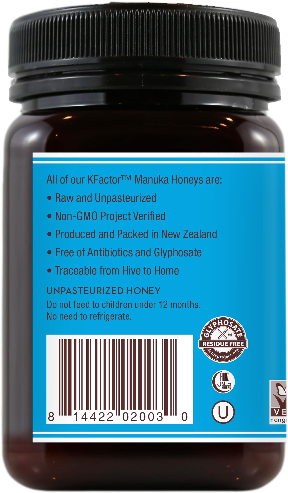 Wedderspoon Raw Premium Manuka Honey, Kfactor 12, 17.6 Oz, Unpasteurized, Genuine New Zealand Honey, Non-Gmo Superfood, Traceabl