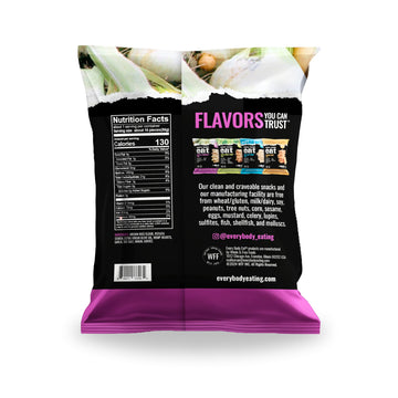 Every Body Eat Snack Thins, Chive & Garlic, Gluten & Dairy Free, Vegan, School Lunch Snacks, Single Serve (Pack Of 20)