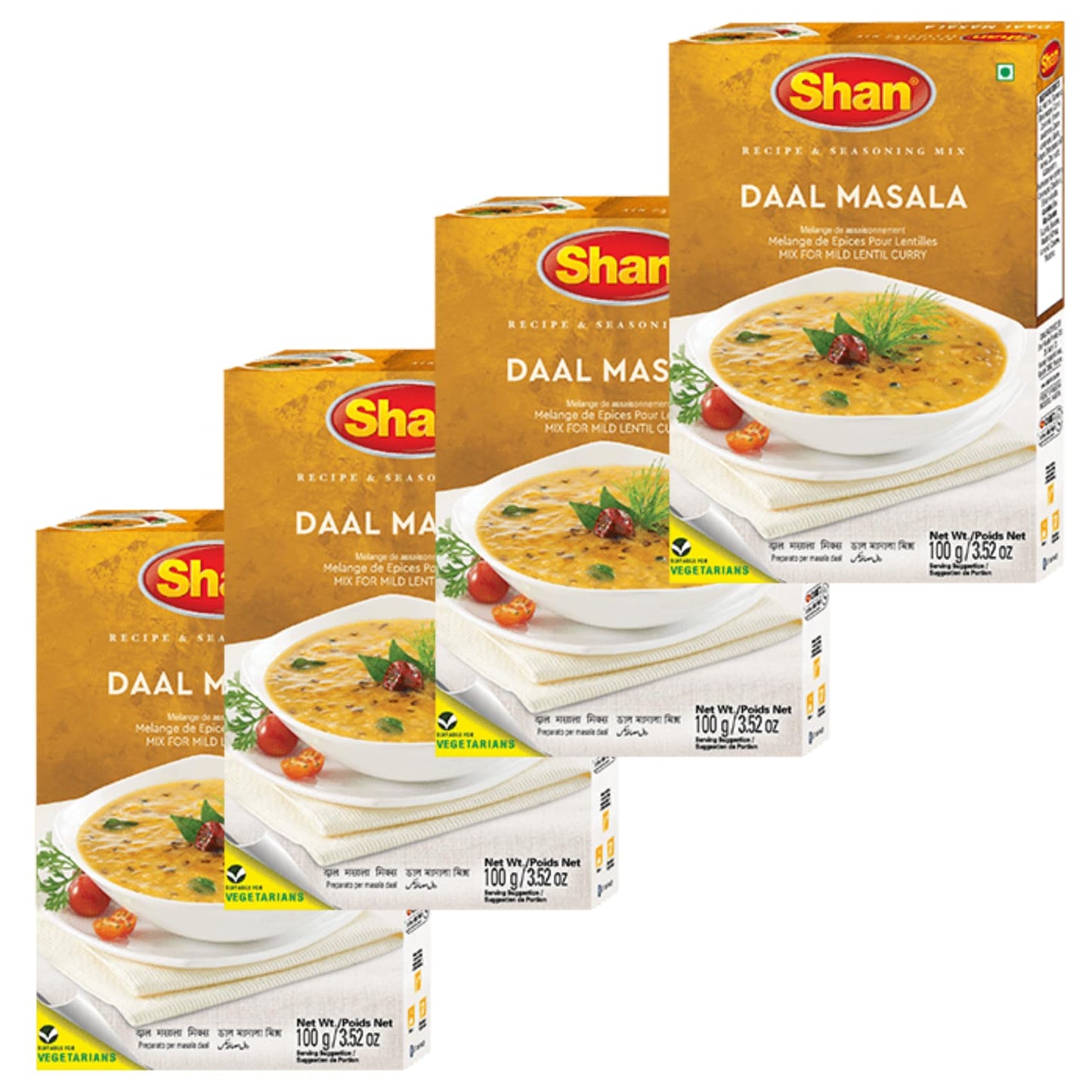 Shan Daal Masala Mix (100g) - Authentic Indian Spice Blend for Mild Lentil Curry - No Preservatives, All-Natural Seasoning for C