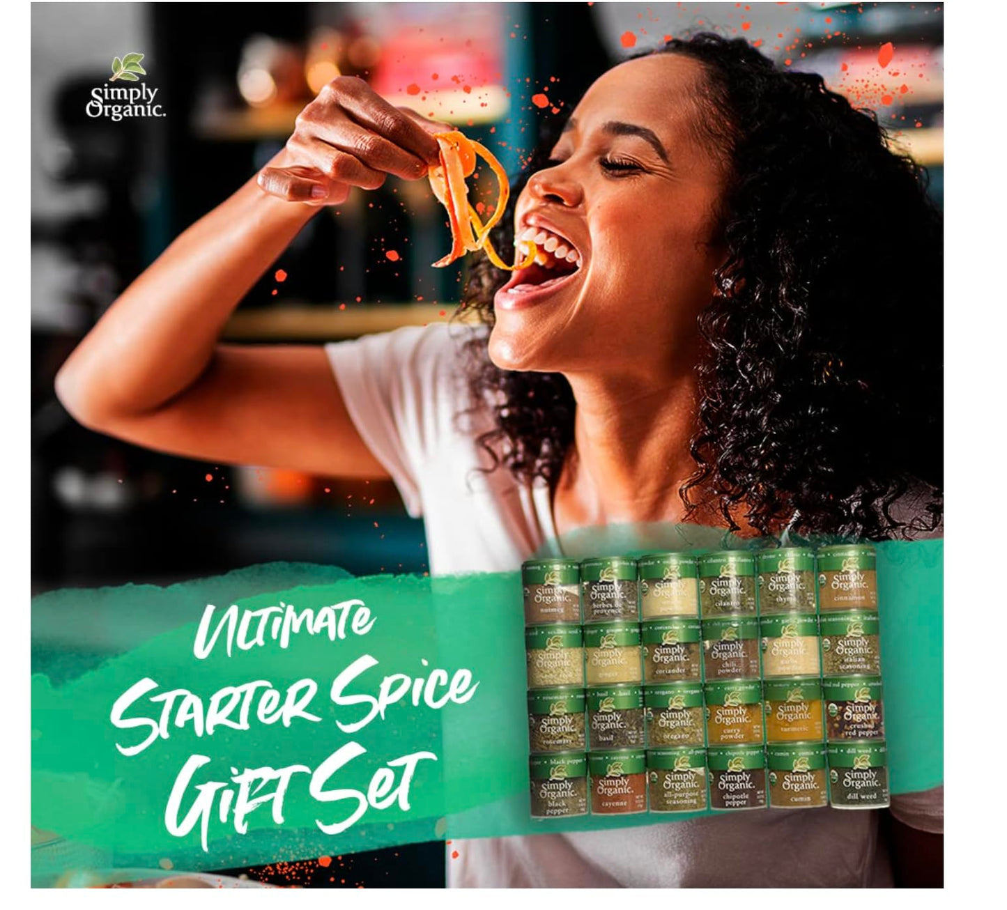 Generic Simply Organic Spice Gift Set, 24 Spices, 0.01 Ounce Each, Model UD-TTOF-IWYQ