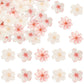 Ephlyn 54Pcs Edible Cherry Blossom Cake Decoration Spring Flowers Cupcake Toppers Wafer Paper Flowers Cake Decoration Wedding Bi