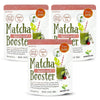 MAEDA-EN Matcha Booster Sweetened Green Tea Powder 240g 3 Pack Japanese Origin Resealable Pouch for Latte Smoothies and Baking 2