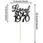 Rssta i Cake Topper, Glitter 55th Birthday Decoration, Black