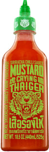 Crying Thaiger Sriracha Mustard Chili Sauce in Squeeze Bottle 18.5 Ounce, Vegan, Gluten Free, Non-GMO, from Thailand (Pack of 12