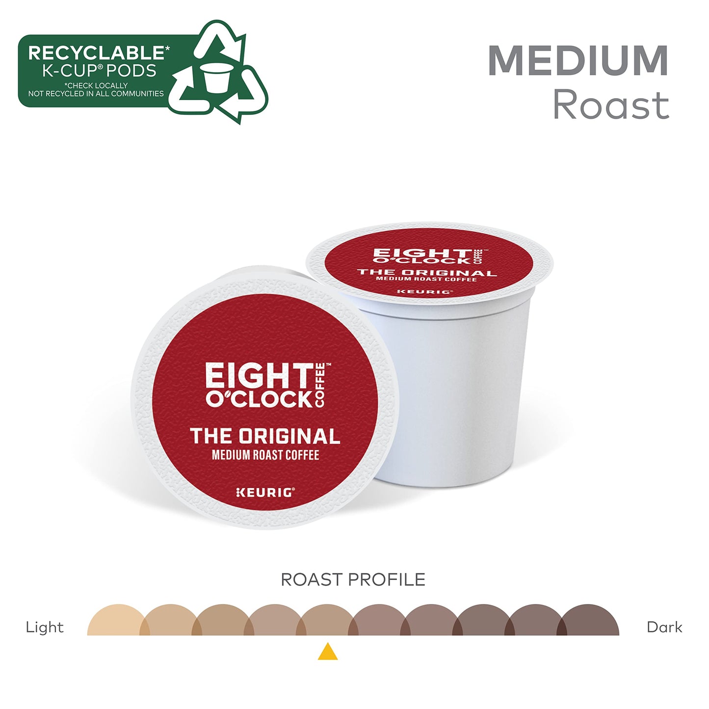 Eight O Clock, The Original, Single-Serve Keurig K-Cup Pods, Medium Roast Coffee, 120 Count (5 Boxes Of 24 Pods)