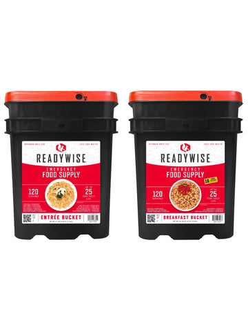 Readywise Emergency Food Supply - 4320 Servings, 36 Buckets, Freeze Dried & Dehydrated Package Of Long Term Meals, Survival Kit For Camping, Prepper Food Storage Supplies, Up To 25 Year Shelf Life