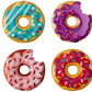 DecoPac Donut Cupcake Rings, Cake Toppers, 24 Pack, Multicolor, Food Safe Plastic Decorations