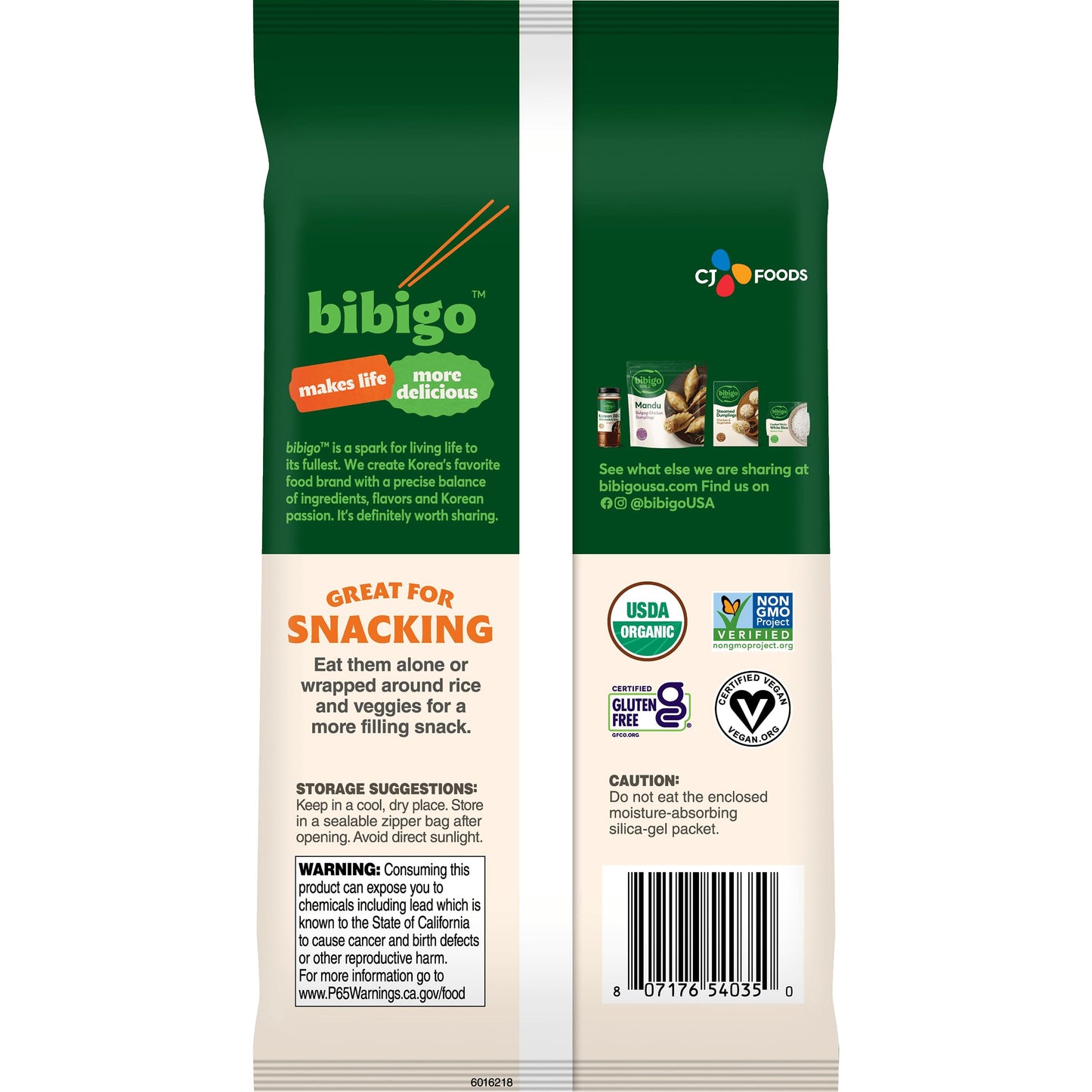 Bibigo Korean BBQ Flavor Sea Snack  Non GMO  Gluten Free  0.35 Ounces (Pack Of 12)