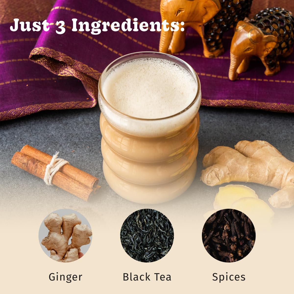 Bhakti Chai Tea Concentrate, Unsweetened Ginger & Black Tea Blend, Organic, Vegan, Gluten-Free, 32 Fl Oz (Pack of 3)