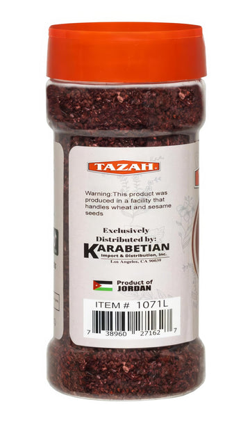 Tazah Pure Sumac Spice 3.52 Oz (100G) Coarse Ground Sumac From Jordan - Essential Ingredient For Mediterranean And Middle-Easter