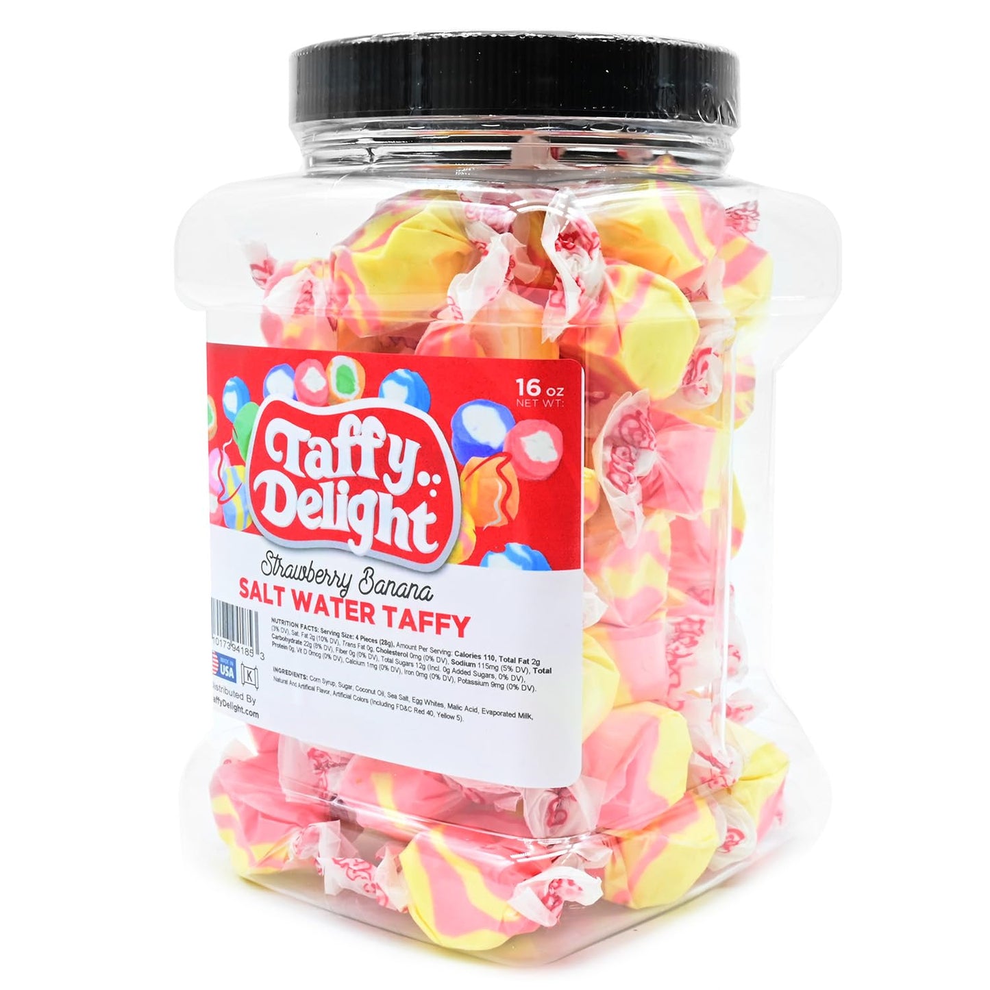 Taffy Delight Salt Water Taffy (16Oz, Strawberry Banana)