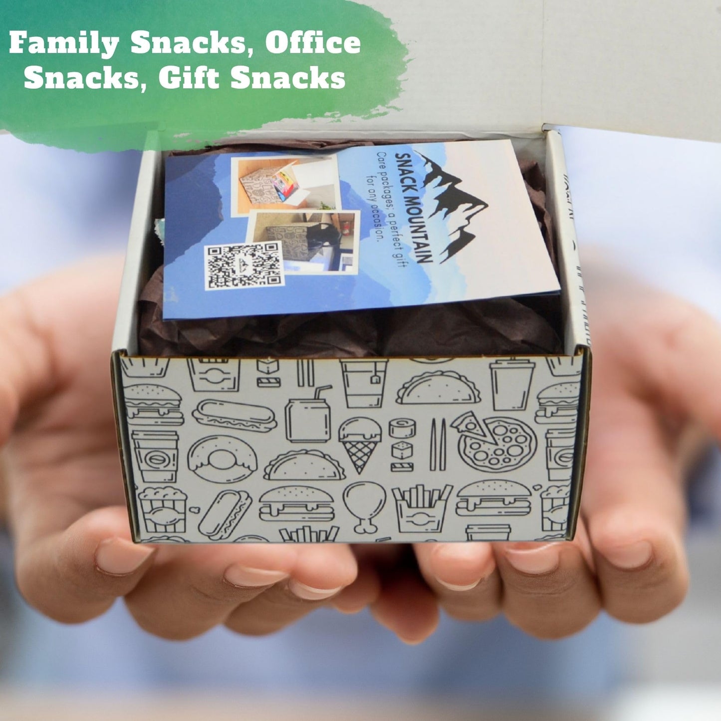 Snack Mountain Snack Box Variety Pack - 25 Piece Assortment for mature-themeds, Teens, College Students, and Kids Care Package