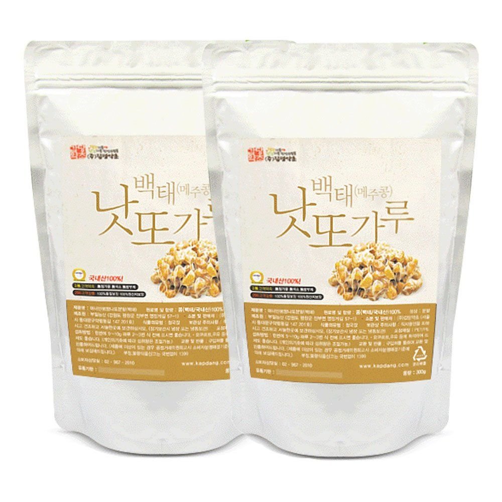 K-Herb Soybean Natto Powder 100% Natural Nattokinase Freeze-Dried Fermented Food Vitamin K2 10.6 oz(300g) (2 Pack)