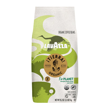 Lavazza ¡Tierra! Organic for  t Whole Bean Coffee, Light Roast, 100% Arabica, 2.2 lb Bag (pack of 1)