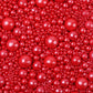 Sentovac Edible Red Pearl Sugar Sprinkles 4.23Oz/ 120G Edible Candy Pearls For Decorating | Edible Cake Cupcake Sprinkles For Halloween Christmas | Cookie And Ice Cream Topper Decorations